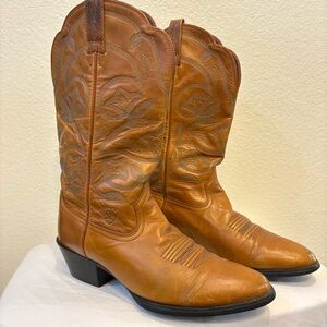 Ariat Brown Leather Cowboy Western Boots Sz 8.5